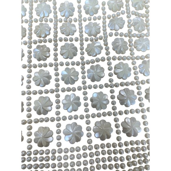 Vintage Honk Kong Pearl Flower Beaded Evening Clutch Purse SKU 9477 - Picture 3 of 15